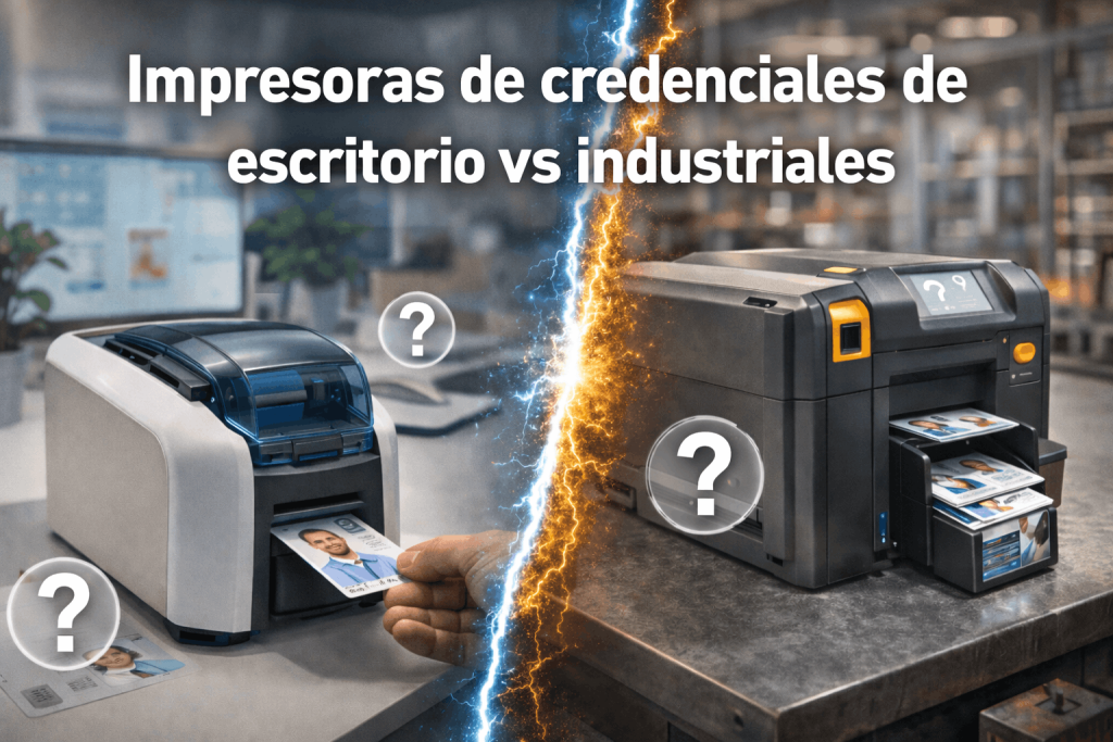Impresoras de credenciales de escritorio vs industriales