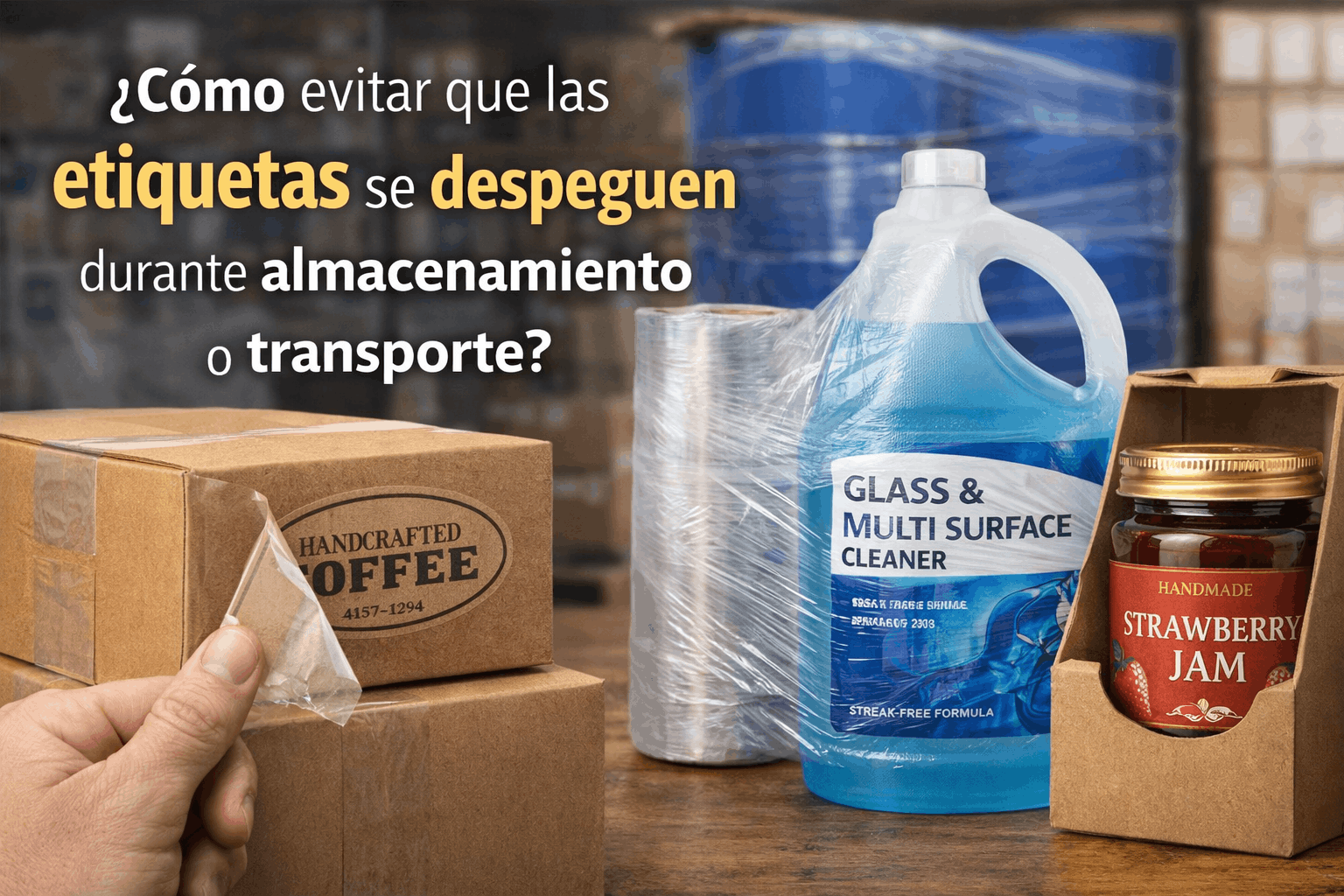 ¿Cómo evitar que las etiquetas se despeguen durante almacenamiento o transporte?