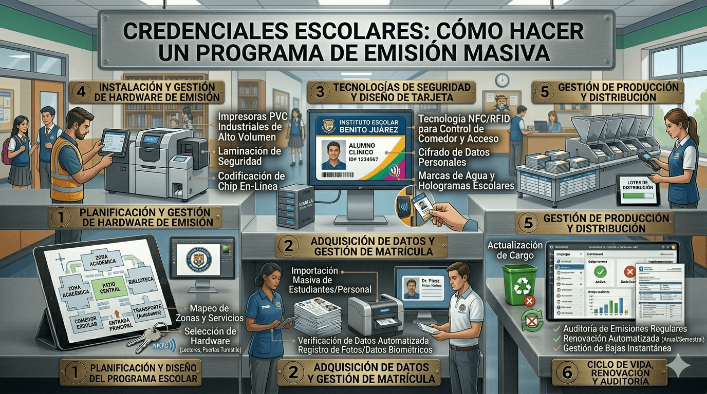 Credenciales escolares: cómo hacer un programa de emisión masiva